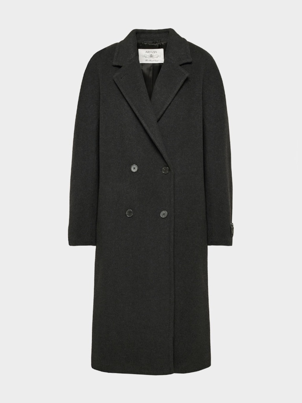 Aritzia Babaton The Slouch Wool Cashmere Coat Charcoal S